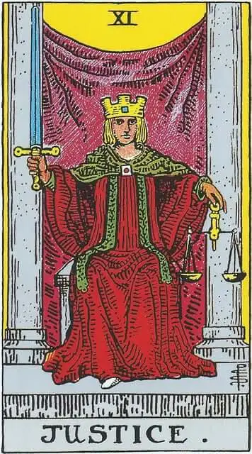 a justica no tarot significado